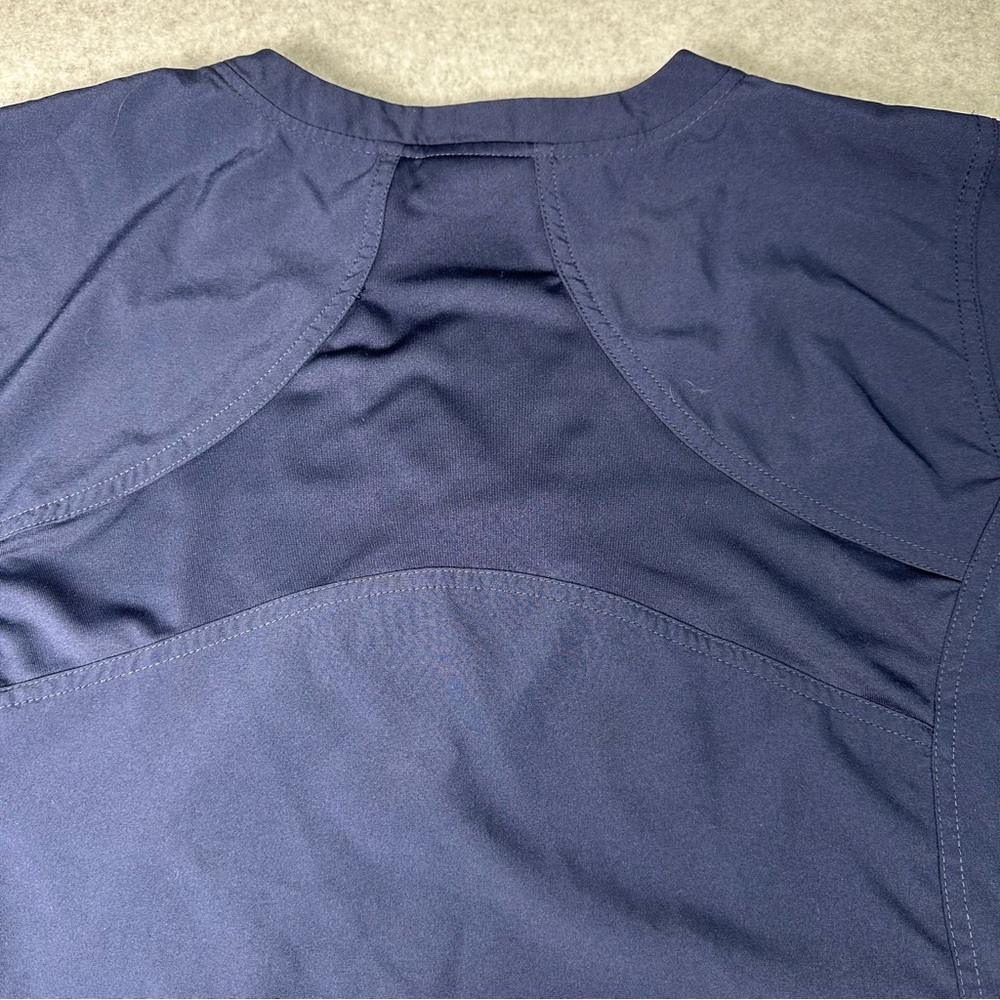 Med‎ Couture Women's L Deep Blue Short Sleeve Scrub Top - Picture 9 of 11